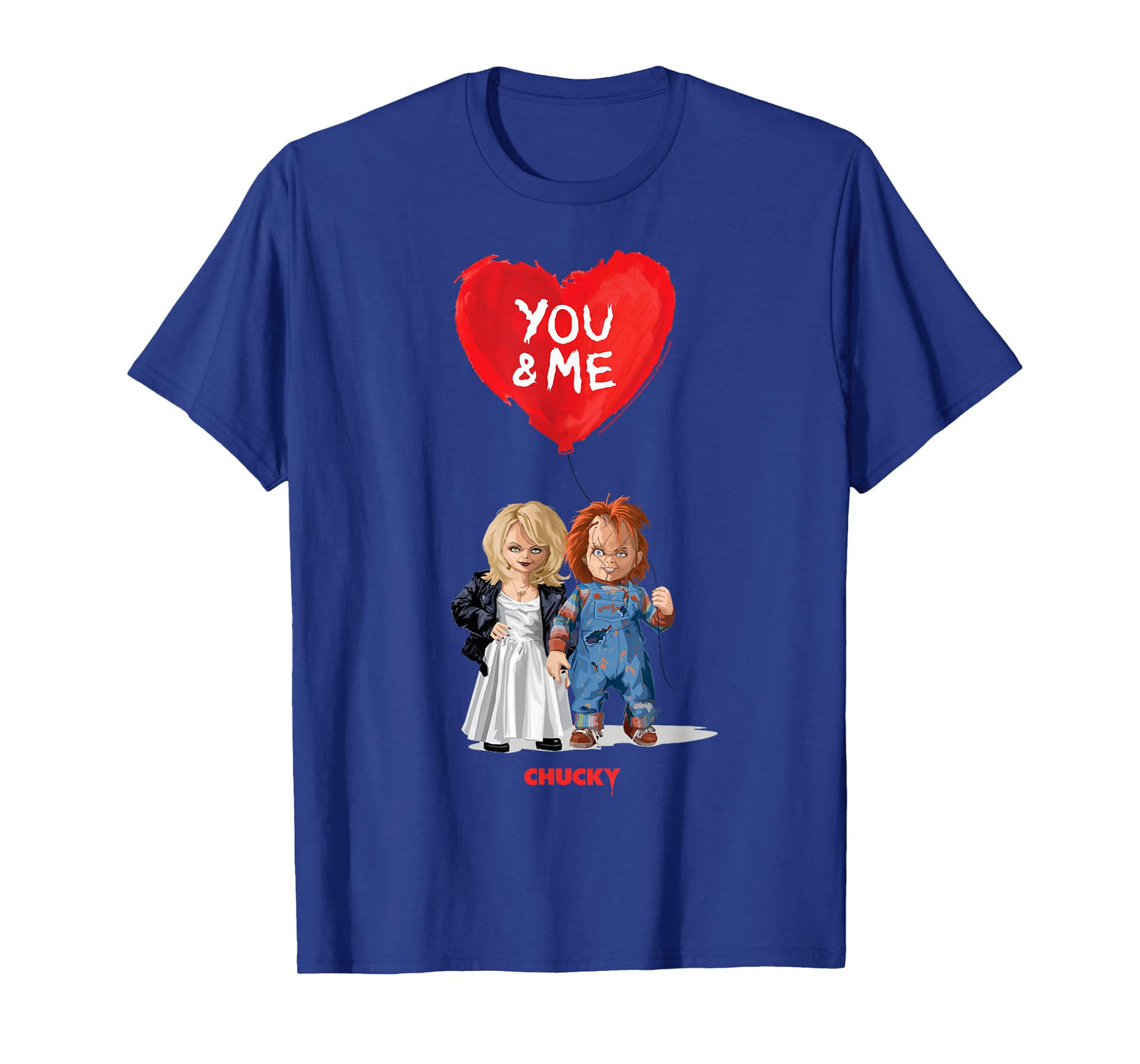 Chucky & Tiffany Blood Red Balloon T-Shirt