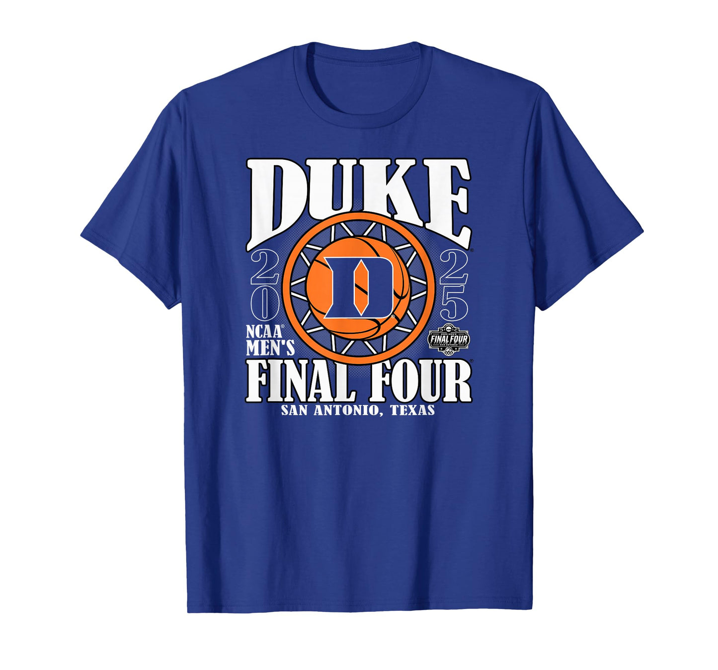 Duke Blue Devils Final Four 2025 Men's Basketball Dunk Royal T-Shirt