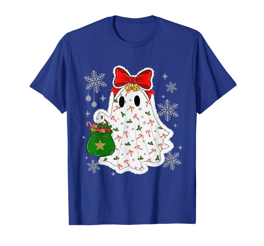 Ghost Christmas Santa Spooky Christmas T-Shirt