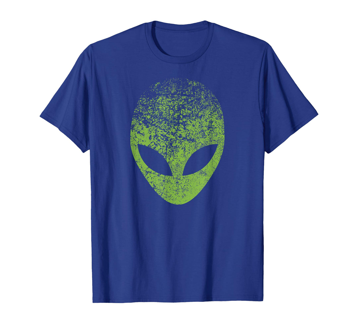 Alien Head Distressed Green Alien Face, Area 51, Roswell UFO T-Shirt