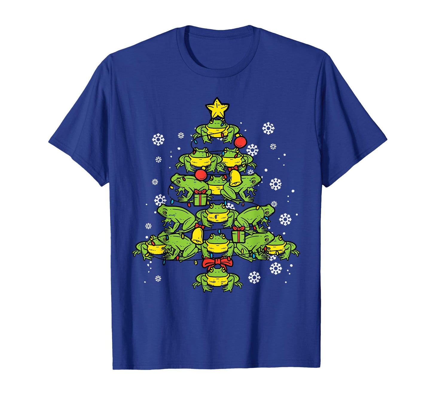 Frogs Christmas Tree Animal Xmas Women Men Kids T-Shirt