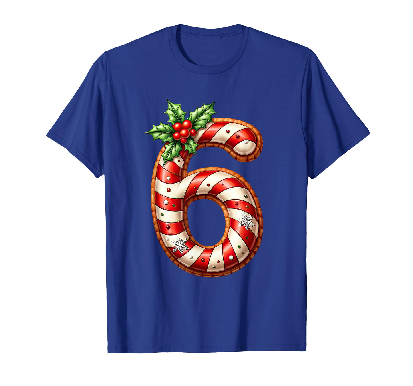 Christmas Six Seven 6 7 Meme Candy Cane Boys Girls Men Women T-Shirt
