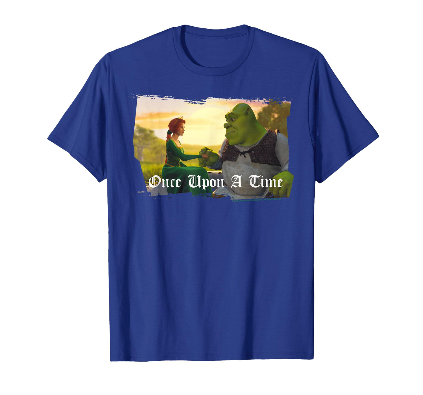 Shrek Fiona & Shrek Once Upon A Time Text Poster T-Shirt