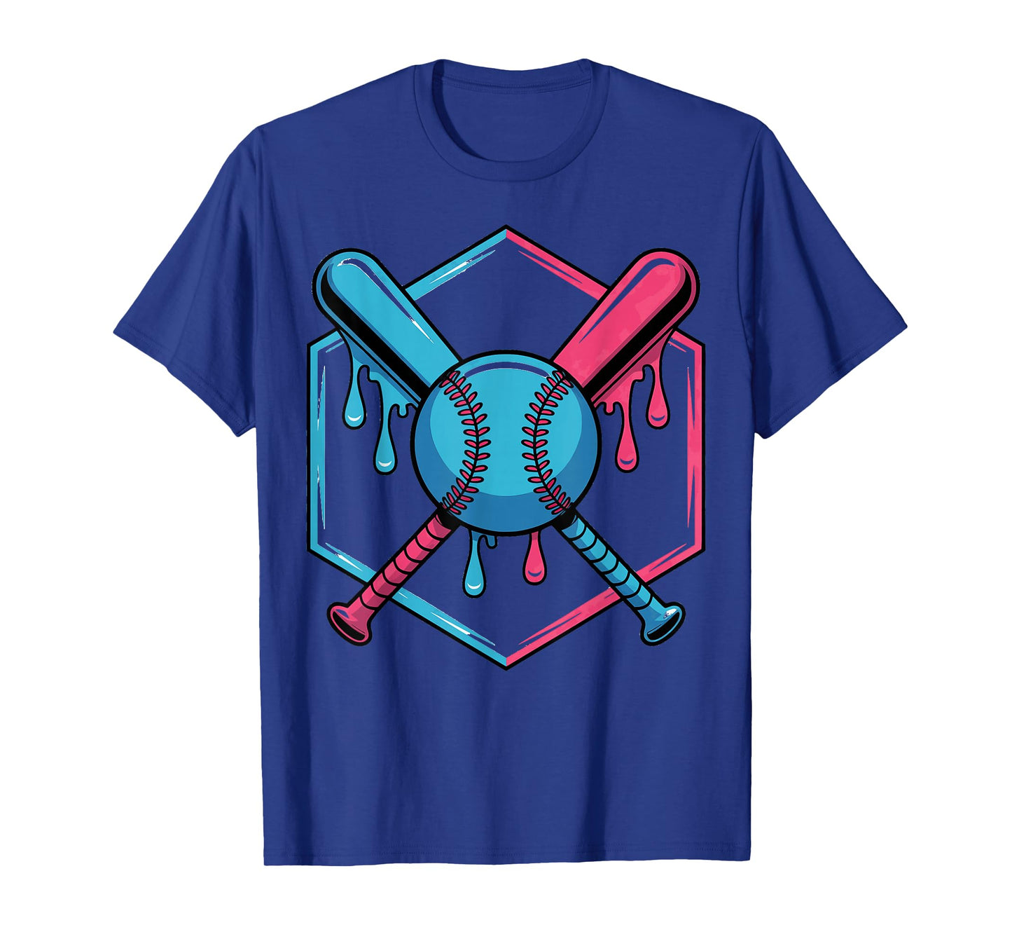 Baseball Drip For Boys Ice Cream Drip Youth Boys Baseball T-Shirt
