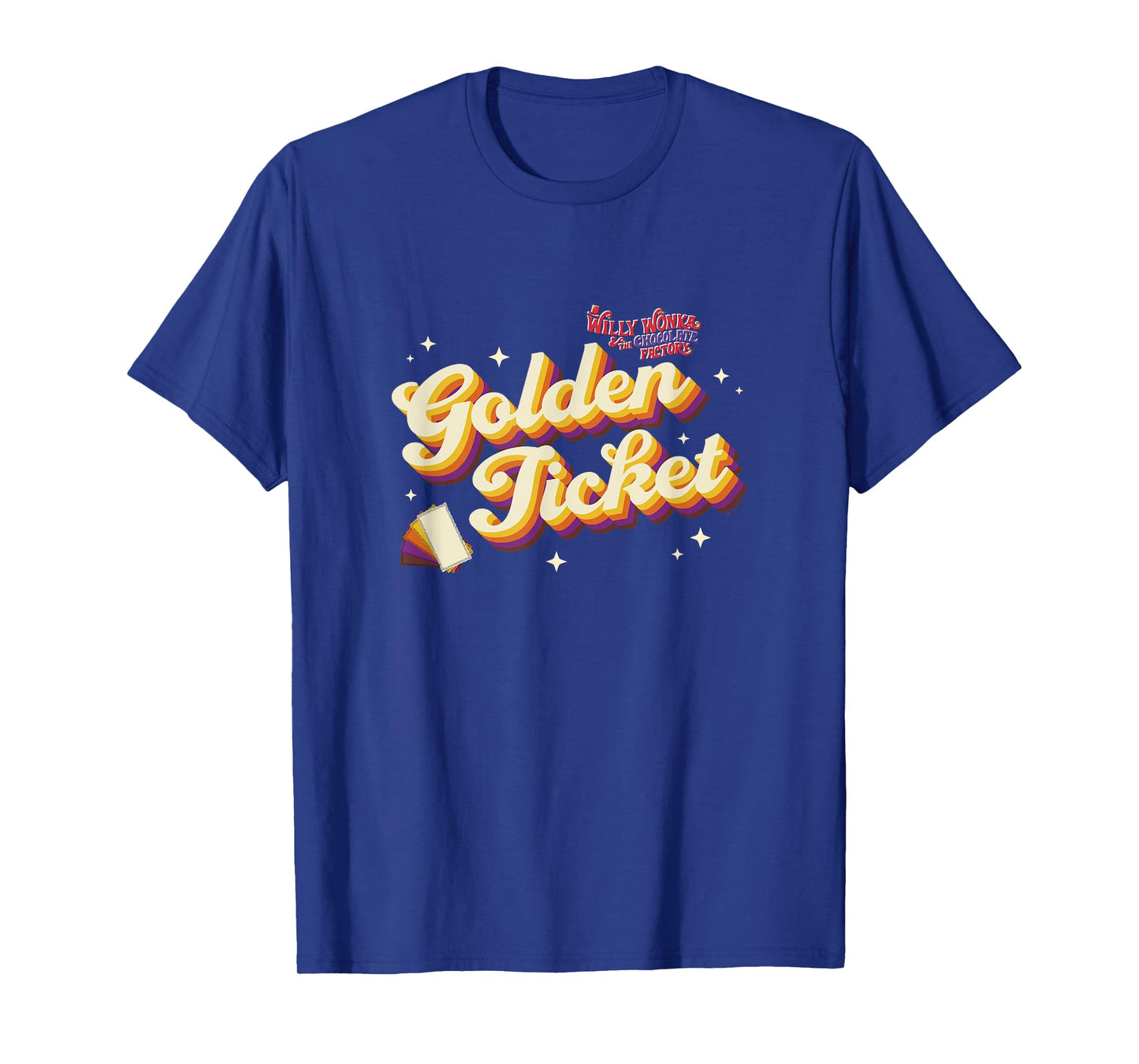 Willy Wonka & The Chocolate Factory Golden Ticket Retro Logo T-Shirt