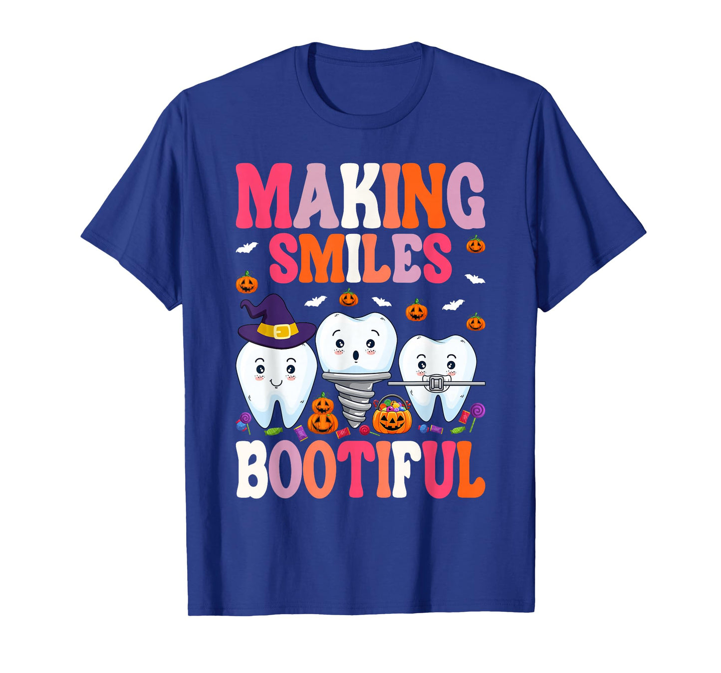 Making Smiles Bootiful Funny Ghost Dentist Halloween Dental T-Shirt