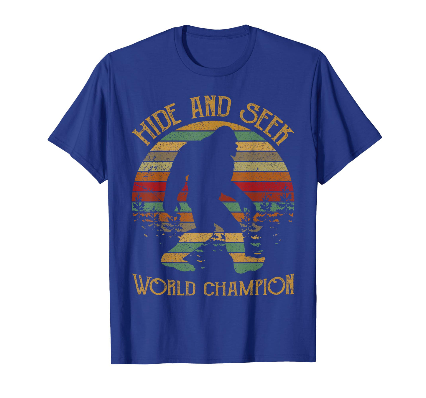 Retro Vintage Bigfoot Yeti Sasquatch Hide And Seek Tee Shirt T-Shirt