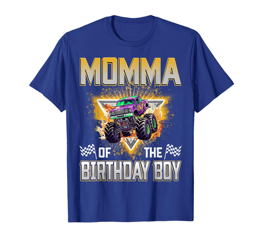Momma of The Birthday Boy Monster Truck Birthday Family T-Shirt