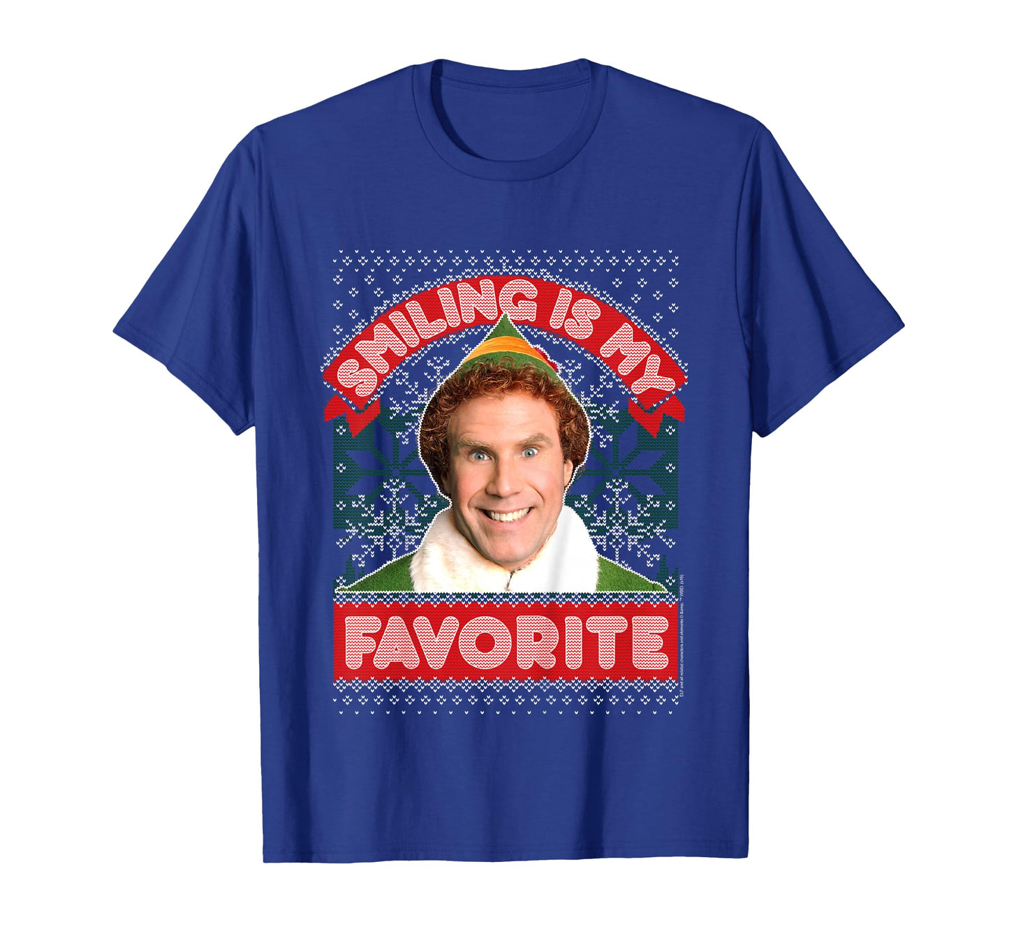 Kids Elf Buddy Smiling is My Favorite Christmas T-Shirt