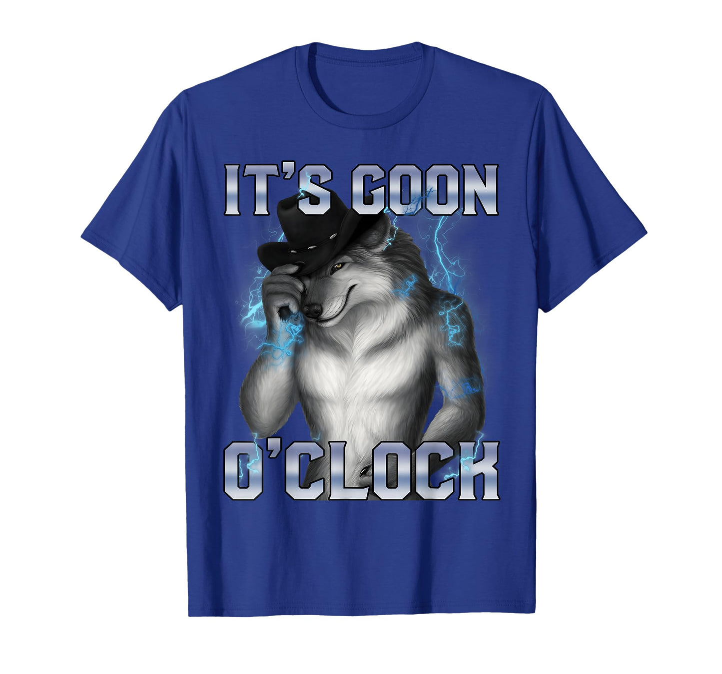 It's Goon O'clock Funny Alpha Wolf Ironic Meme Men T-Shirt