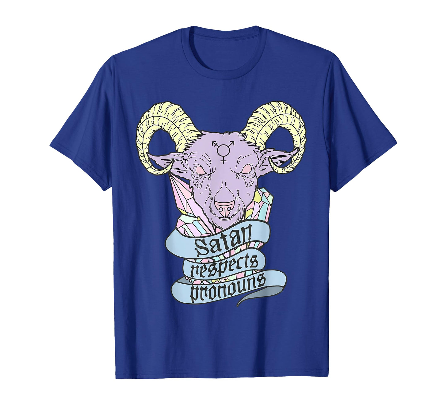 Satan Respects Pronouns Goat T-Shirt