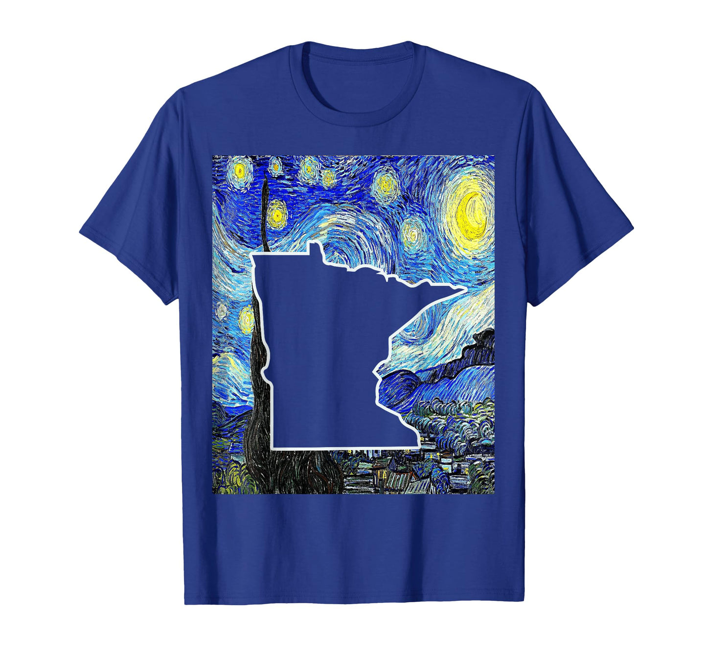 Minnesota State Starry Night Minnesota Map Minnesotan T-Shirt