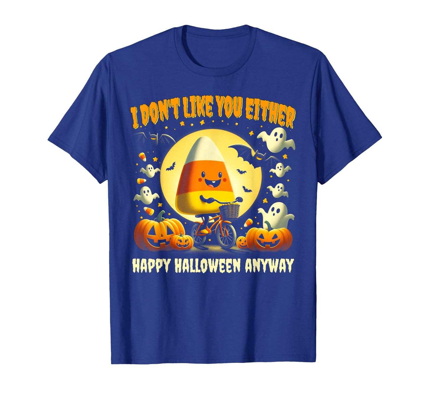 Halloween Costume Team Candy Corn I Don't Like You Either T-Shirt