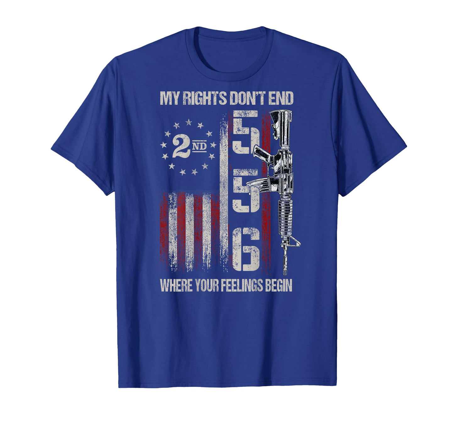 2nd Amendment Feelings America USA Patriotic Funny On Back T-Shirt