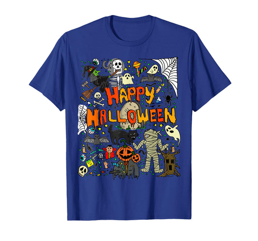 Happy Halloween Scary Retro Boys Girls Kids T-Shirt