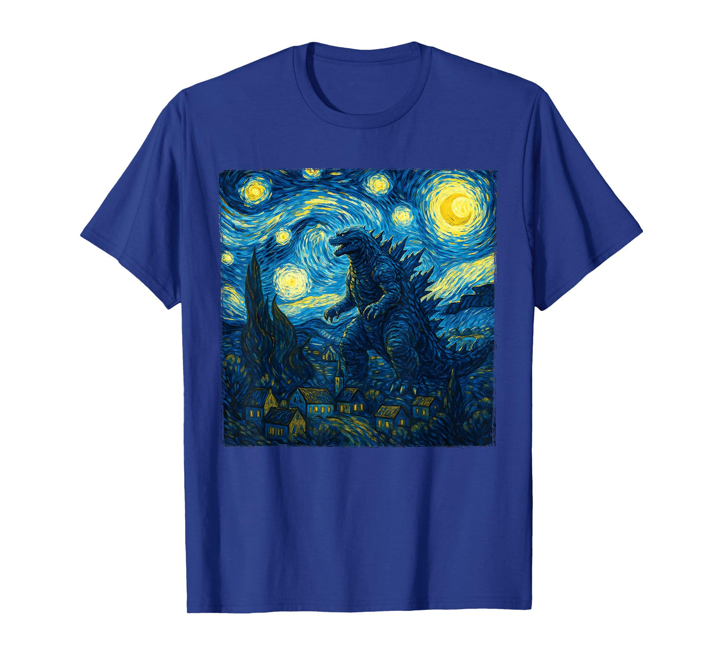 Japanese Monster Kaiju Van Gogh Starry Night T-Shirt