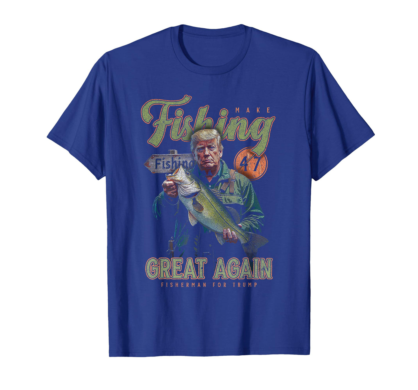 Make Fishing Great Again Funny Bass Fishing Donald Trump T-Shirt
