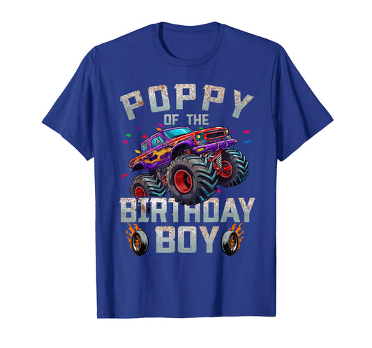 Poppy Of The Birthday Boy Monster Truck Family T-Shirt