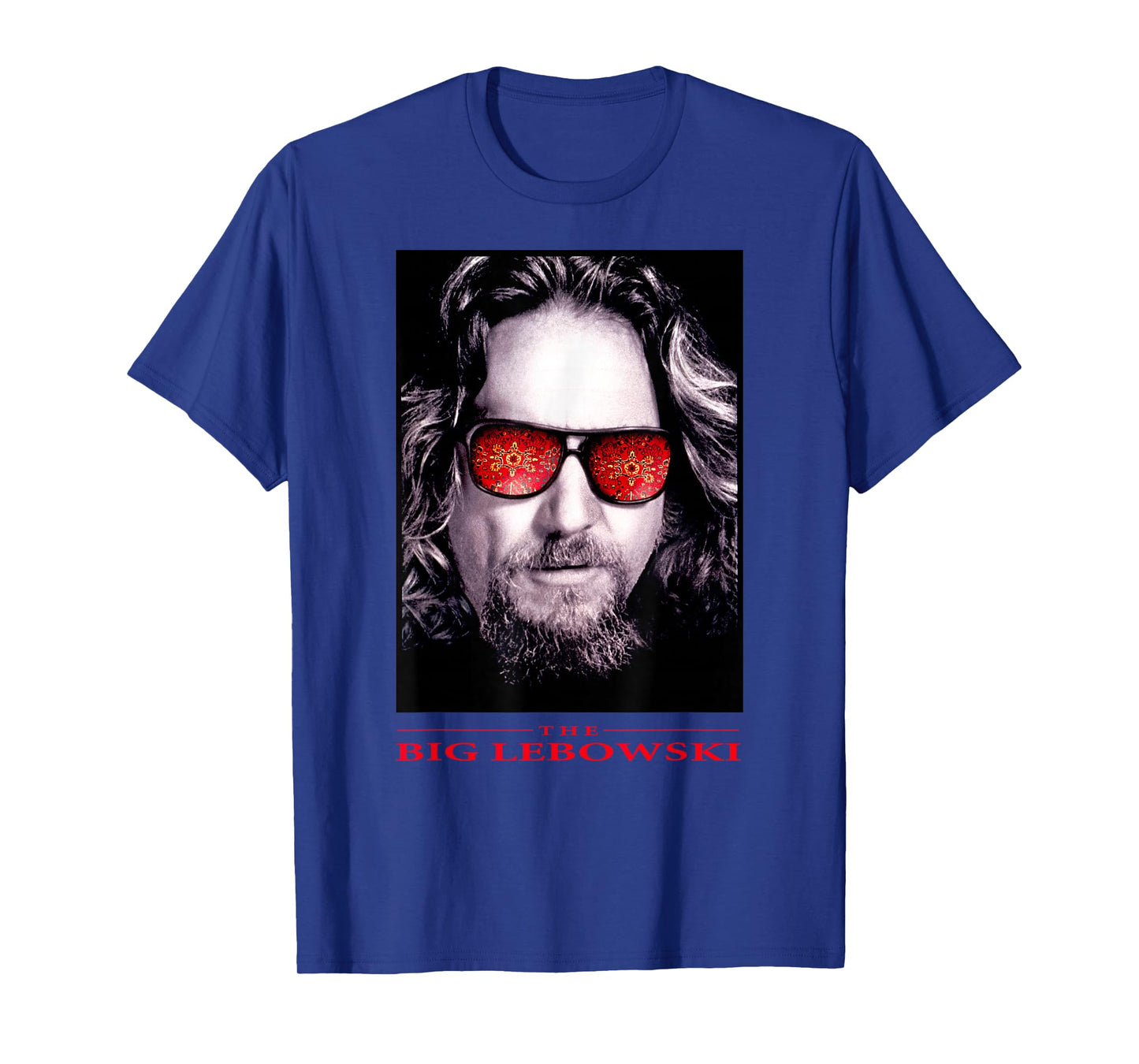 Big Lebowski Big Face Red Glasses Poster Graphic T-Shirt T-Shirt