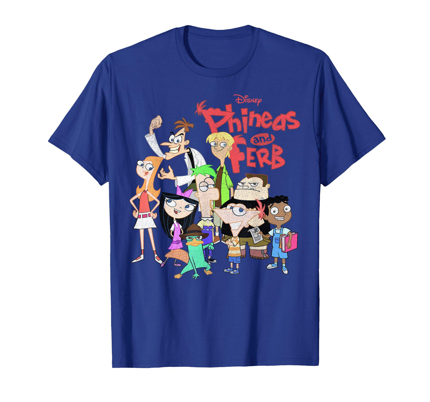 Disney Phineas and Ferb The Group Logo T-Shirt Small