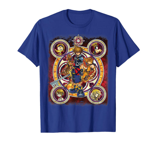 Disney Kingdom Hearts Group Shot Circles T-Shirt