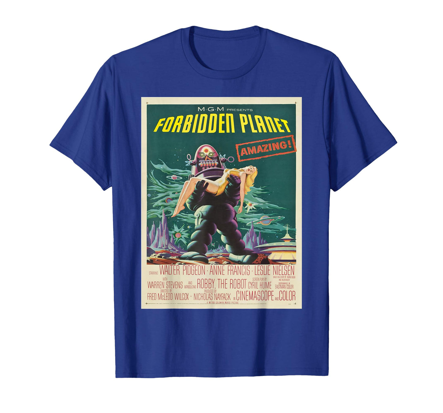 Vintage Images Forbidden Planet T-Shirt - Women's Classic Fit Black Cartoon T-Shirt - Small