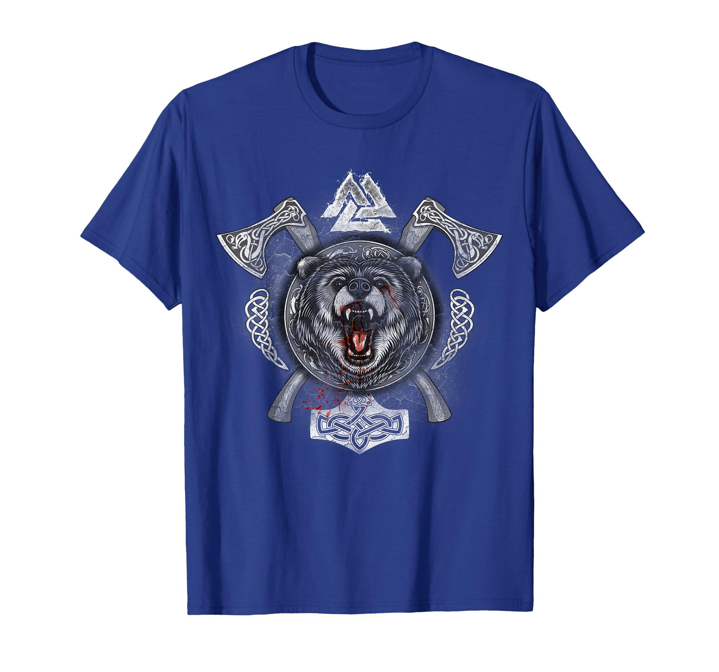 Viking Shirt with Axes Mjolnir Bear Valknut T-Shirt