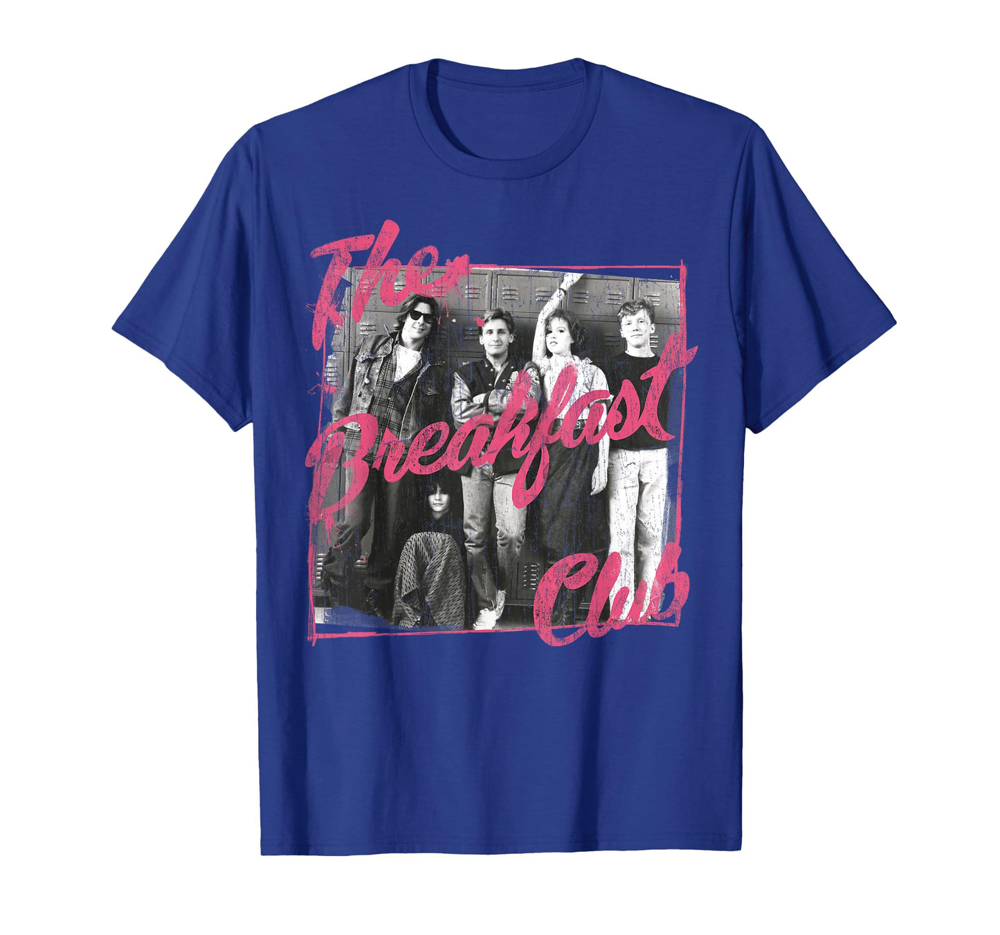 Breakfast Club Pink Text Group Photograph T-Shirt Small