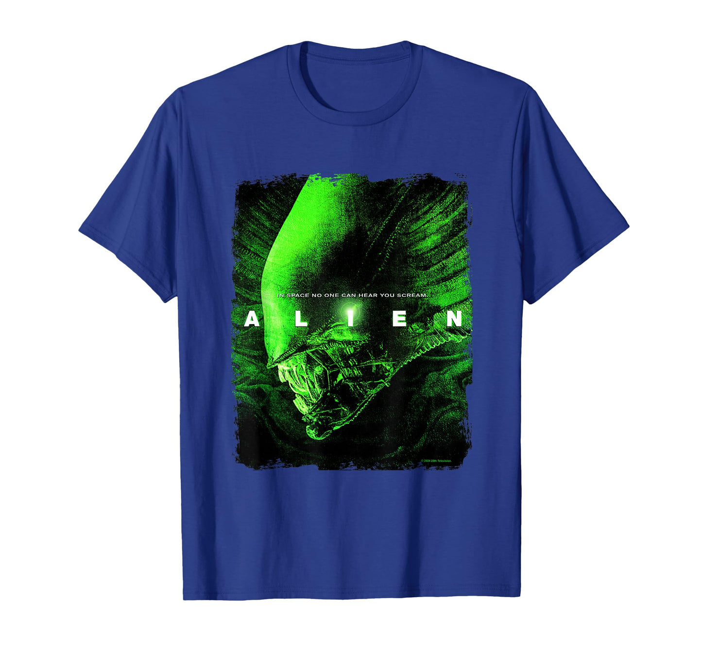 Aliens Iconic Xenomorph Neon Profile Big Chest Portrait T-Shirt