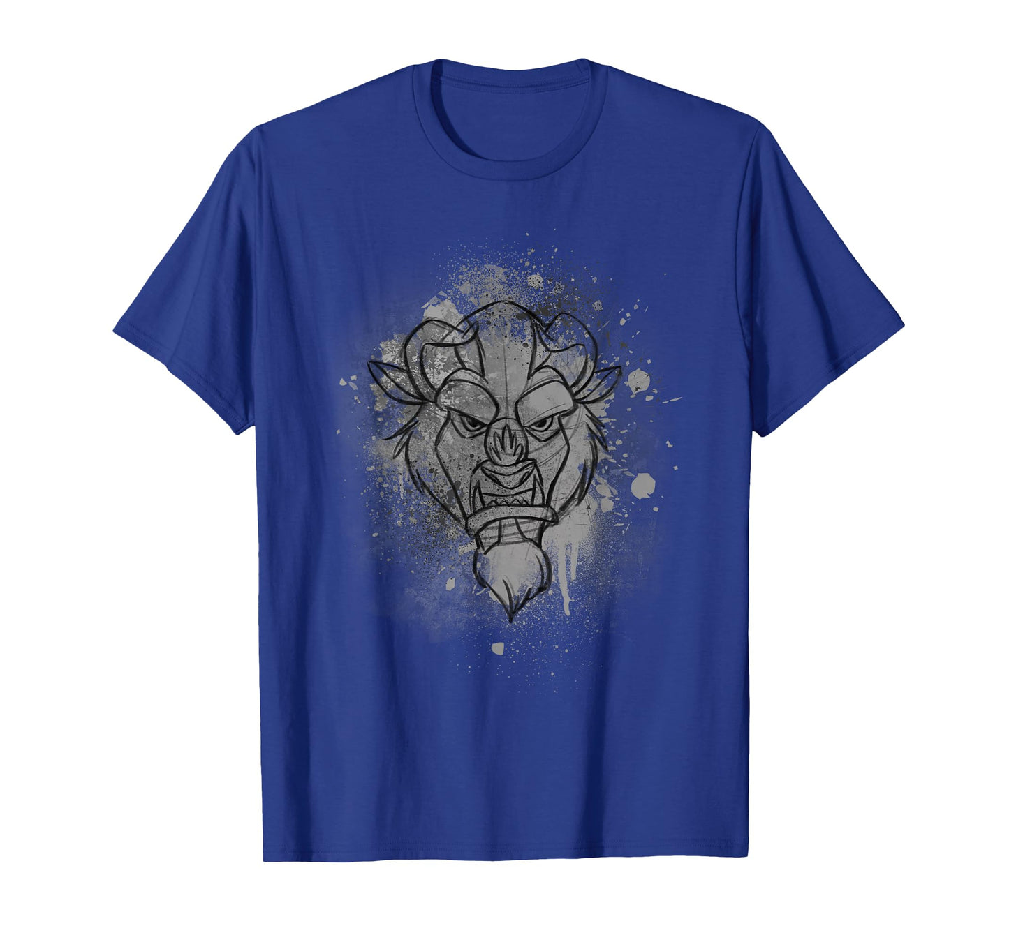 Disney Beauty And The Beast Ink Splatter Beast T-Shirt