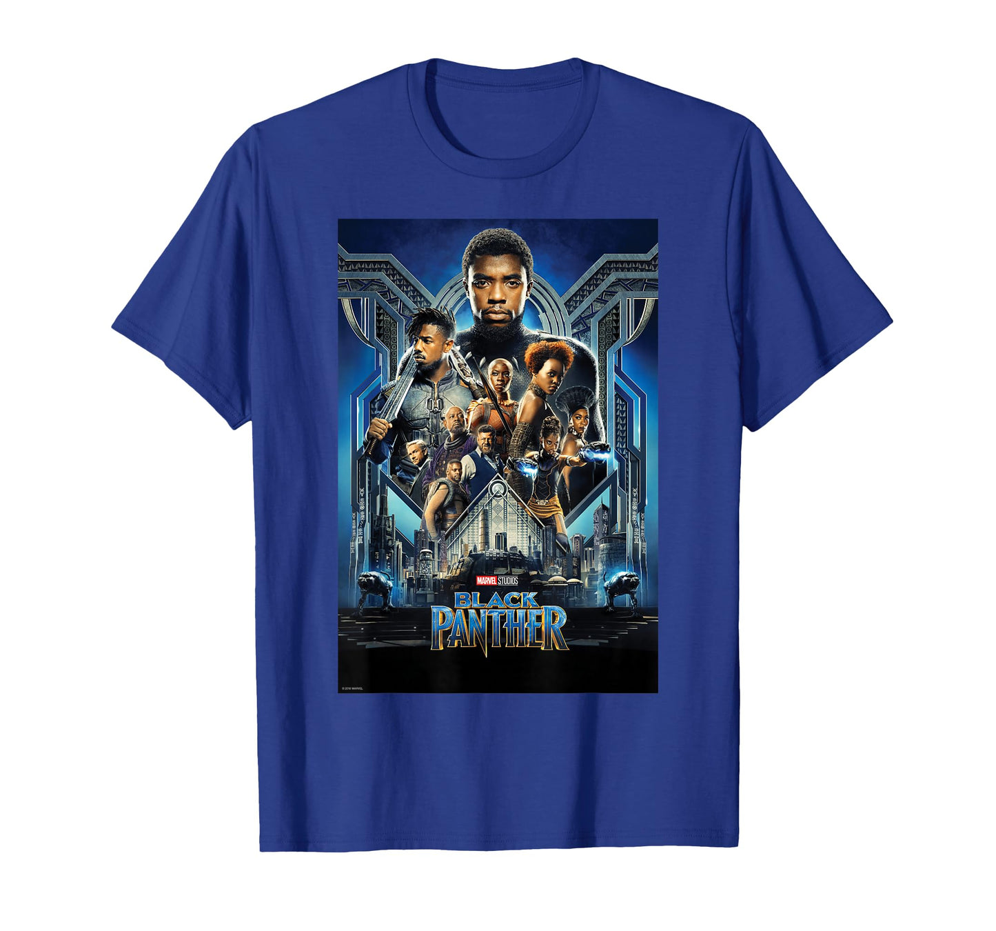 Marvel Studios Black Panther Movie Poster T-Shirt Small
