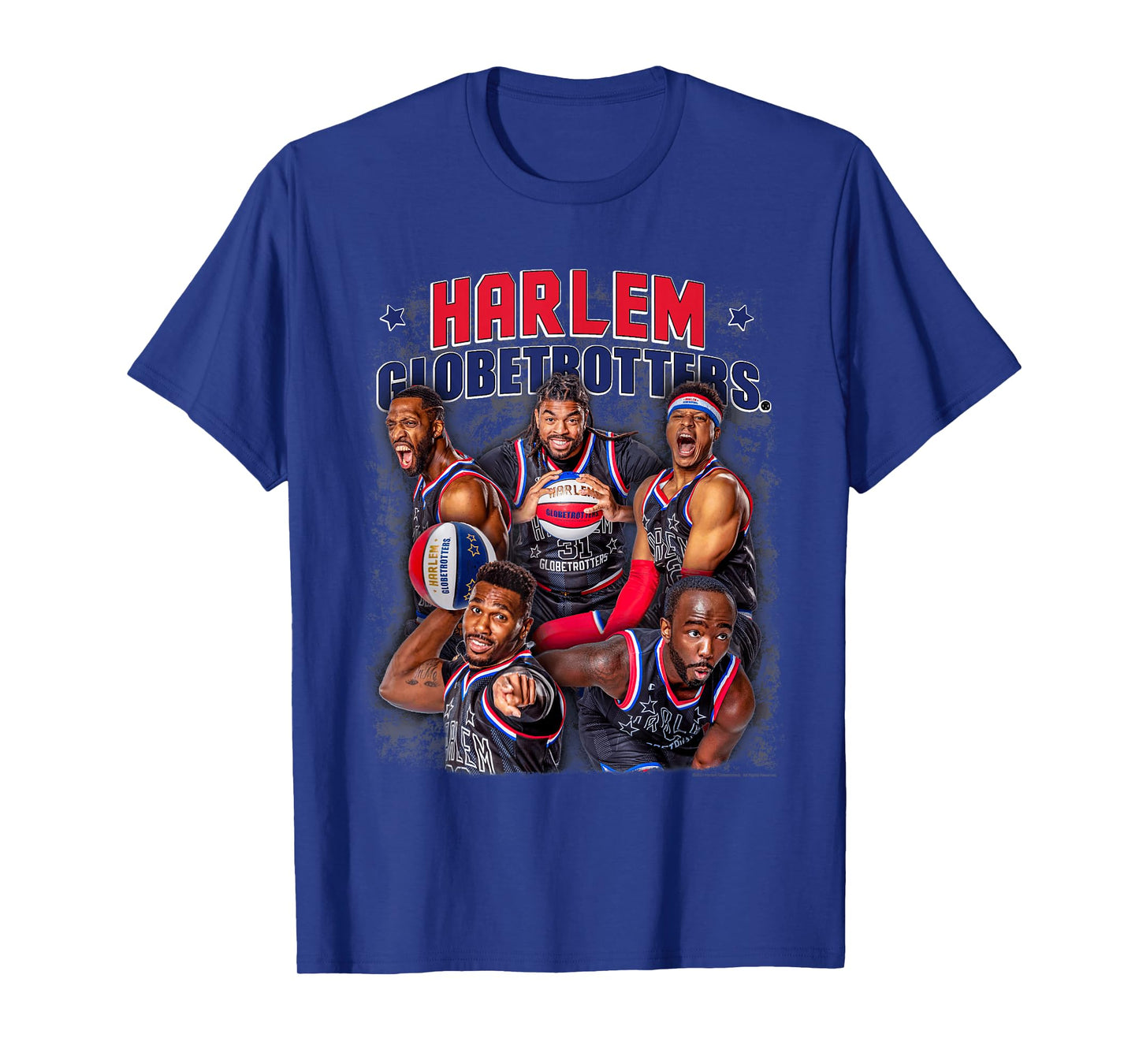 Harlem Globetrotters Basketball Colorful Team Photo T-Shirt