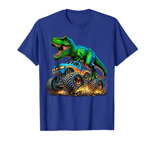Monster Truck Dinosaur Birthday Party Monster Truck T-Shirt