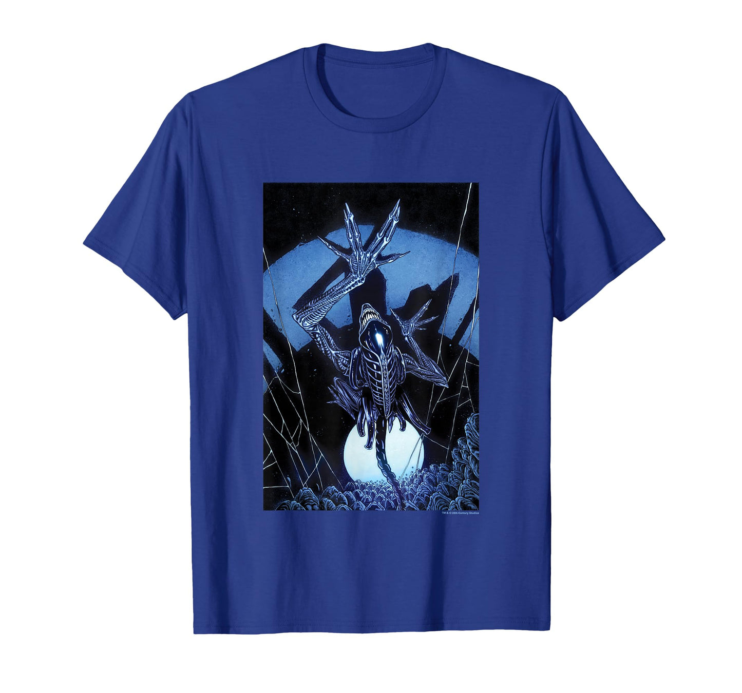 Aliens Iconic Dangerous Xenomorph Web Eggs Big Chest Poster T-Shirt