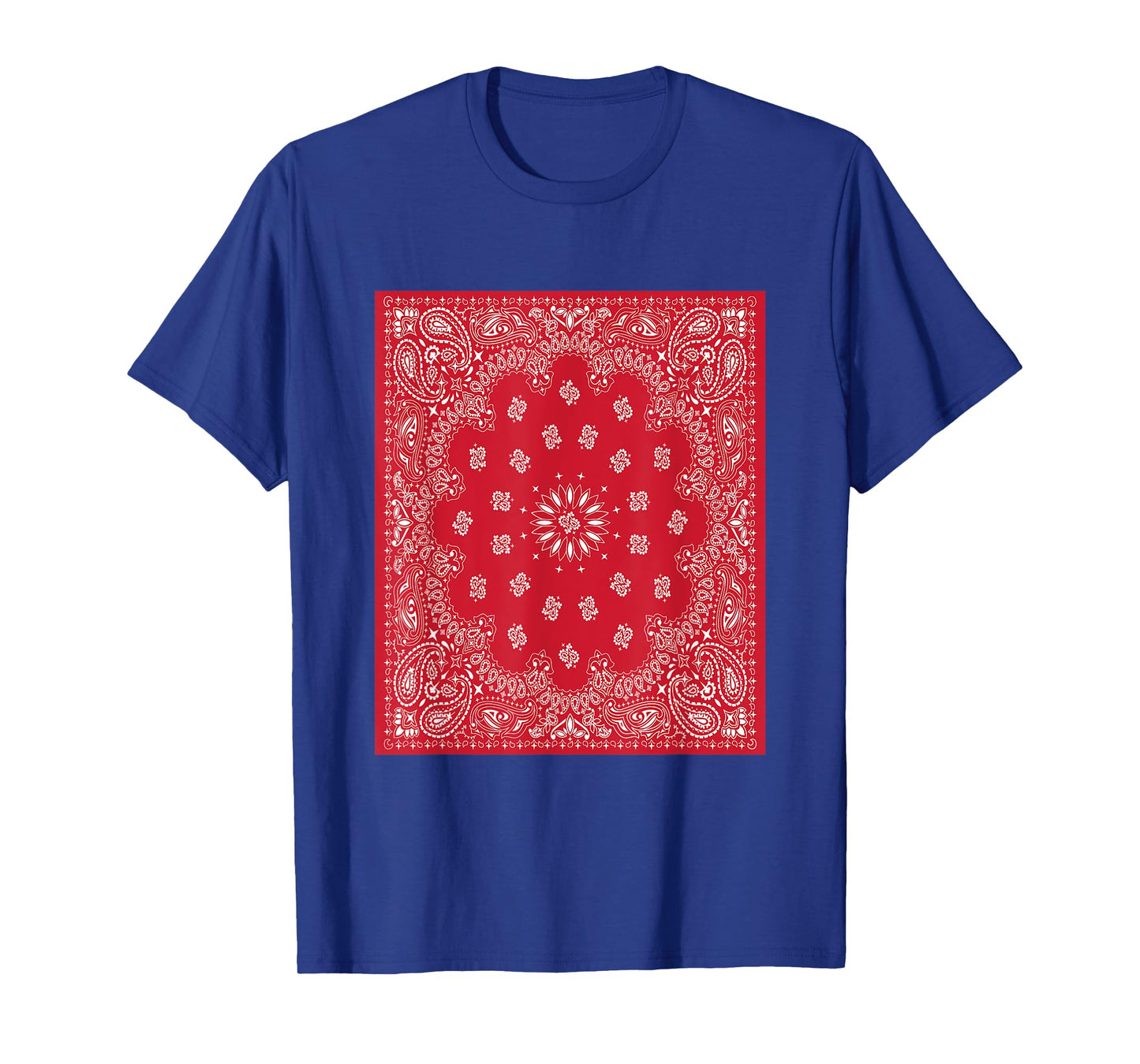 Red Bandana Print White Red Bandana Clothing Outfit OG Blood T-Shirt