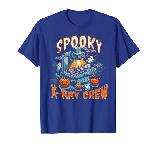 Spooky X-ray Crew Skeleton Ghost Halloween Radiology Tech T-Shirt