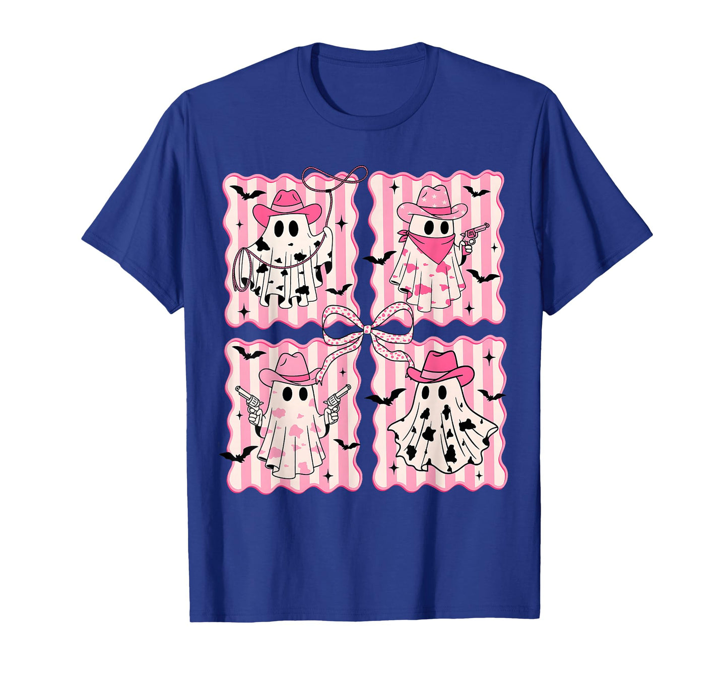 Cowboy Ghost Halloween Ghoul Funny Cowgirl Women Girl T-Shirt