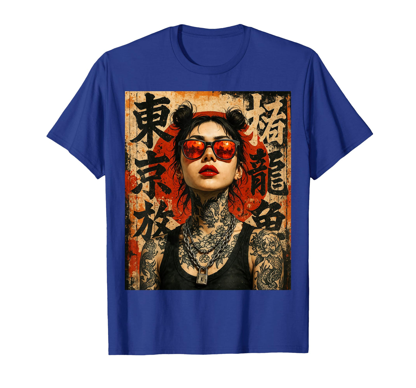 Anime Kawaii Japanese Samurai Geisha Tattoo K-Pop Y2K Manga T-Shirt
