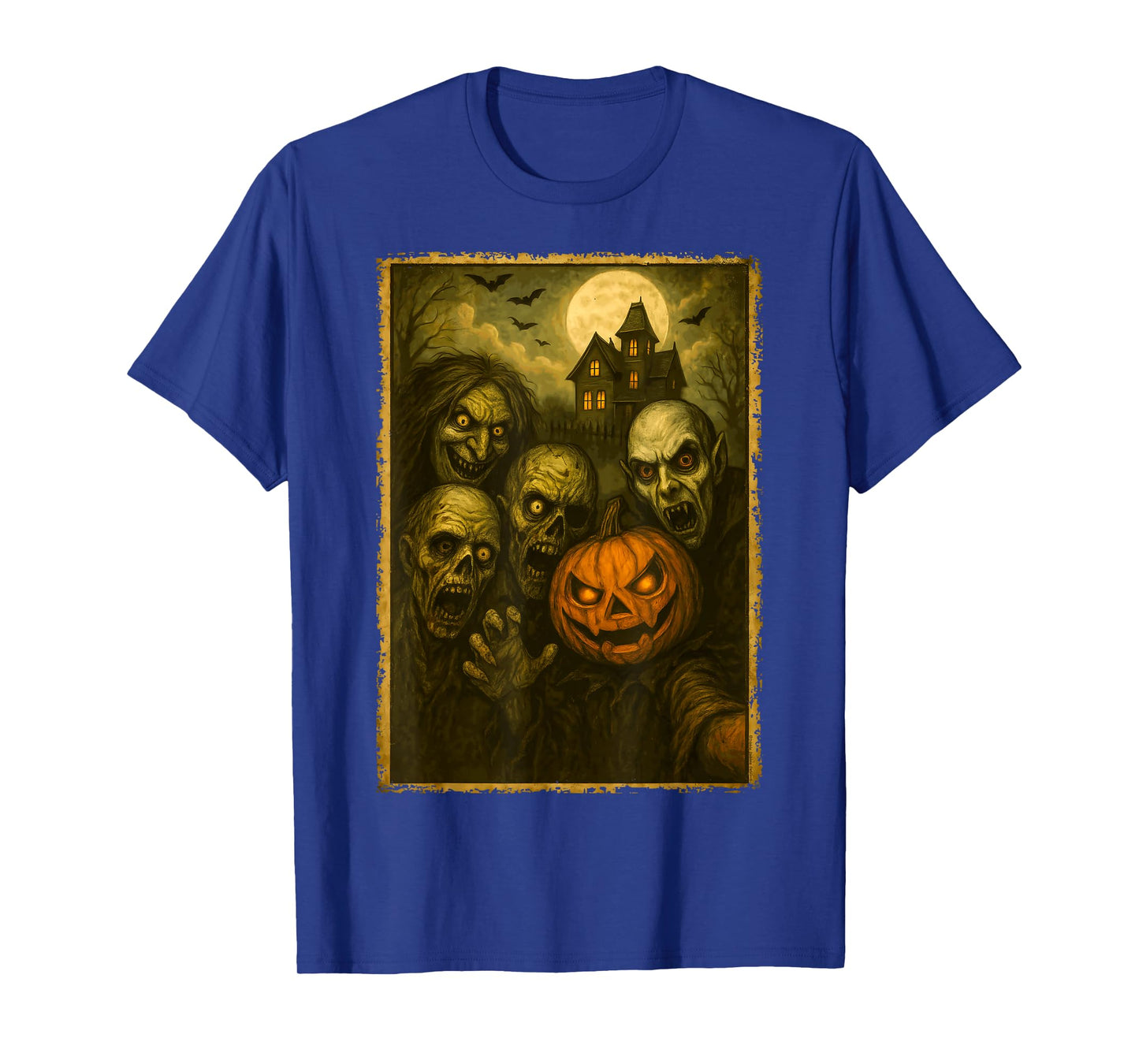 Monsters Group Selfie Meme Funny Halloween T-Shirt