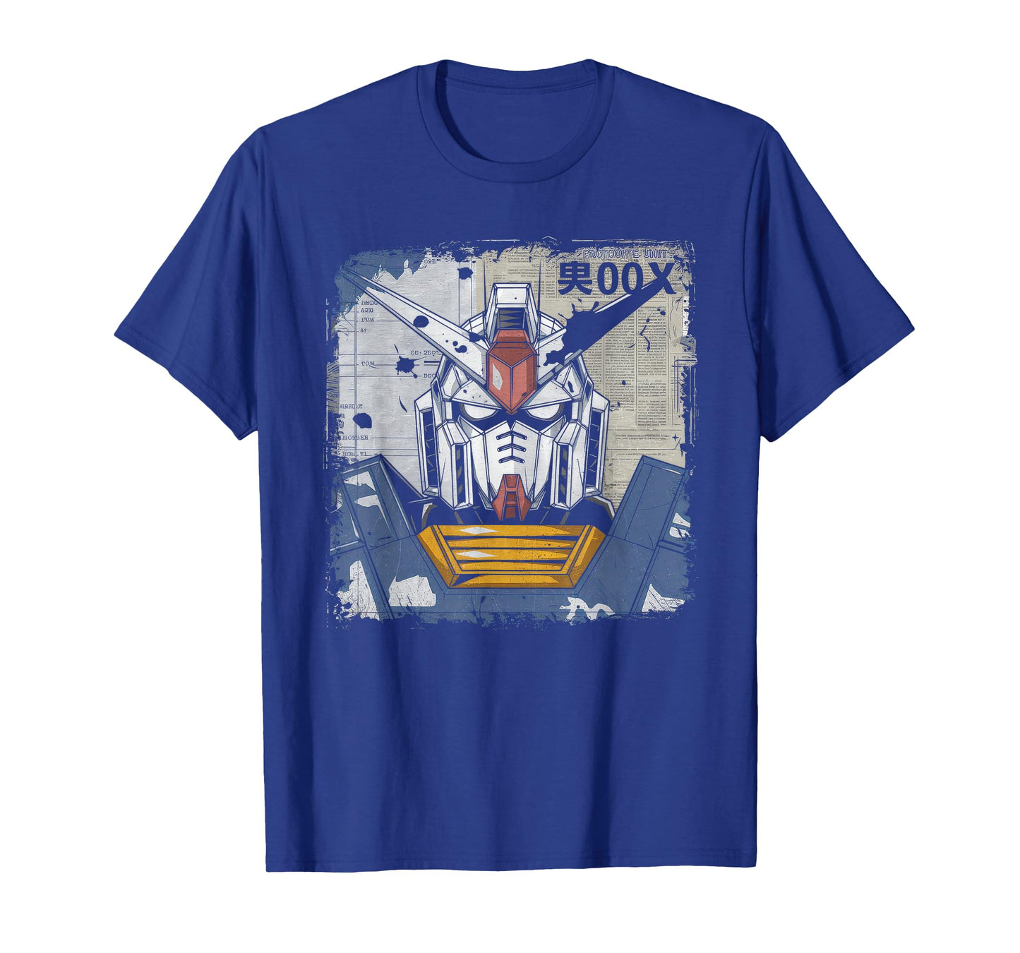 Mecha Tshirt Japanese Mecha Robot Head Anime Art Ukiyo-E T-Shirt