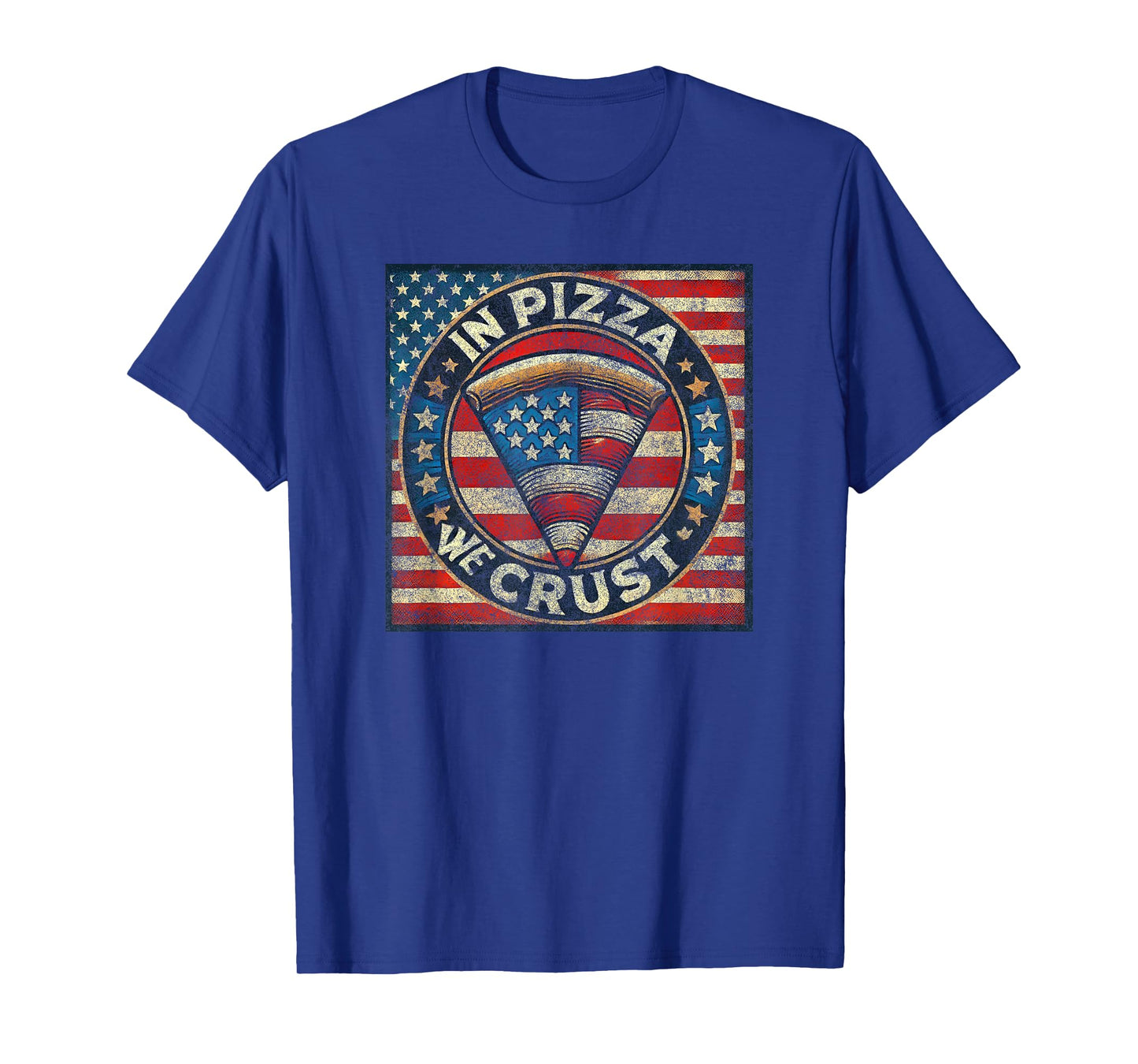 Timeless Retro Patriotic Gift for Foodies Funny Pizza Lovers T-Shirt