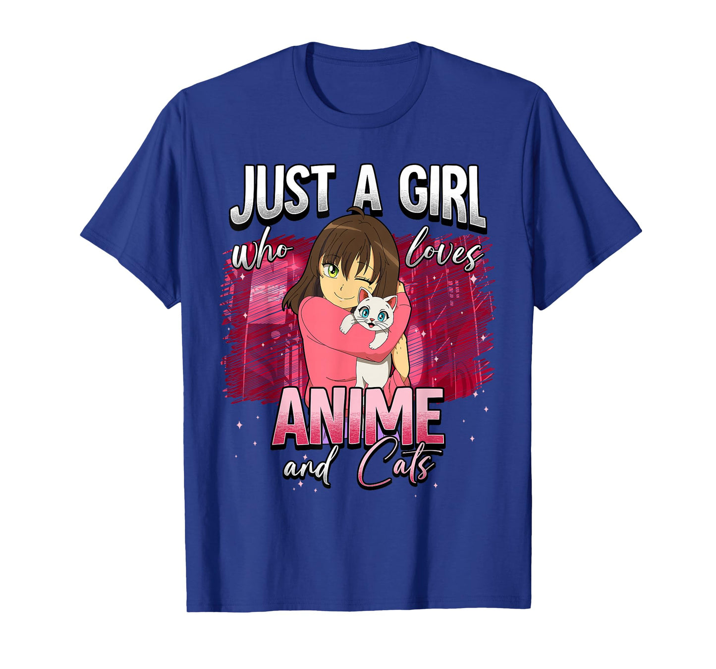 Just A Girl Who Loves Anime And Cats T-Shirt