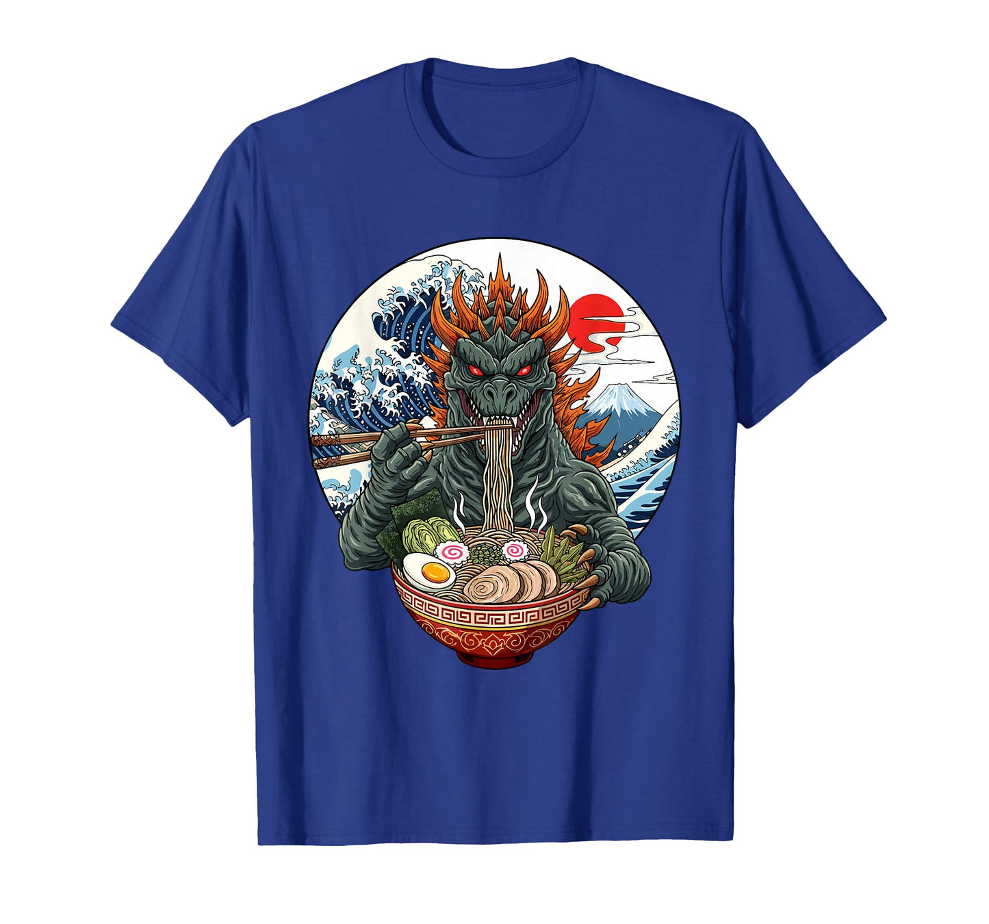 Funny Kaiju Eating Ramen Japanese Monster Lover T-Shirt