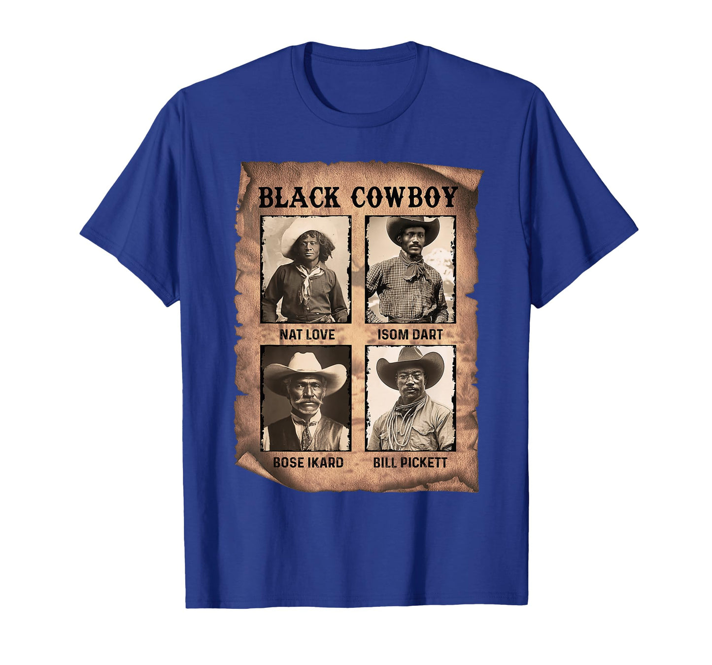 Black Cowboy Western Rodeo Melanin Black History Texas Men T-Shirt