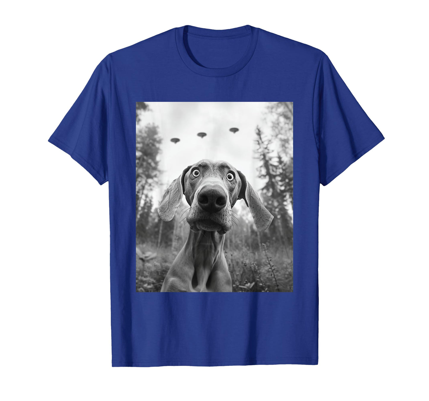 Dog Mom Dad - Funny Alien Selfie Weimaraner UFO T-Shirt for Men Women