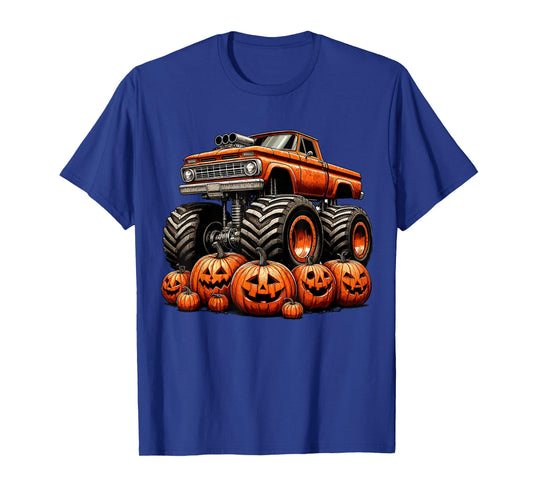 Monster Truck Pumpkin Halloween T-Shirt