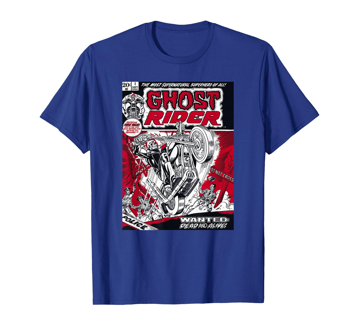 Marvel Ghost Rider Comic Book Cover Print T-Shirt Small