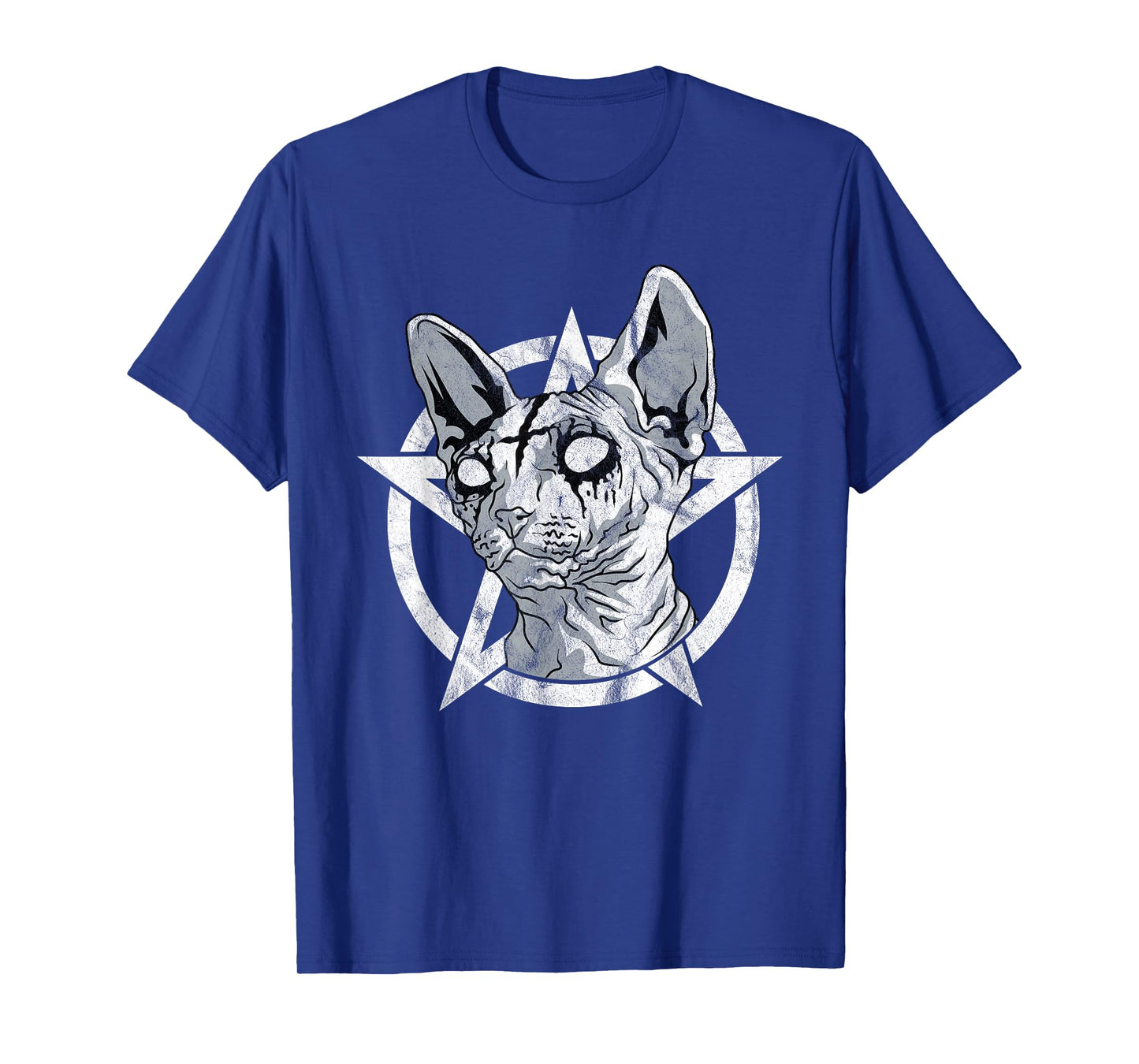Black Metal Sphynx Cat Goth and Death Metal Sphinx Occult T-Shirt