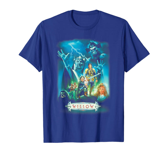 Lucasfilm Willow Illustrated Blue Movie Poster T-Shirt