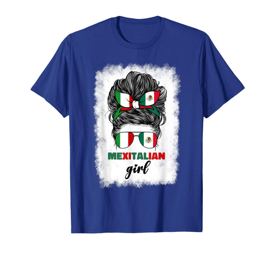 Half Mexican And Italian Mexico Italy Flag Mexitalian Girl T-Shirt